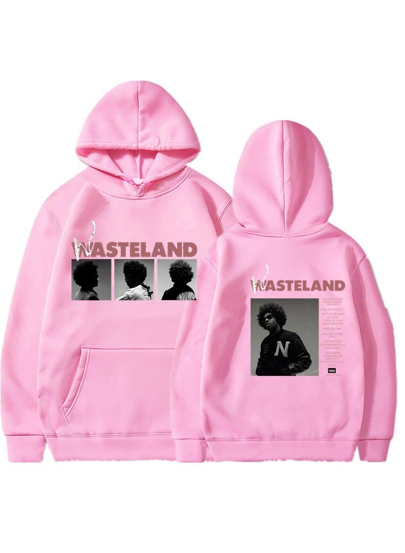 Wasteland Rock Graphic Fleece Hoodie – Uni Outdoor Running Sports Pullover