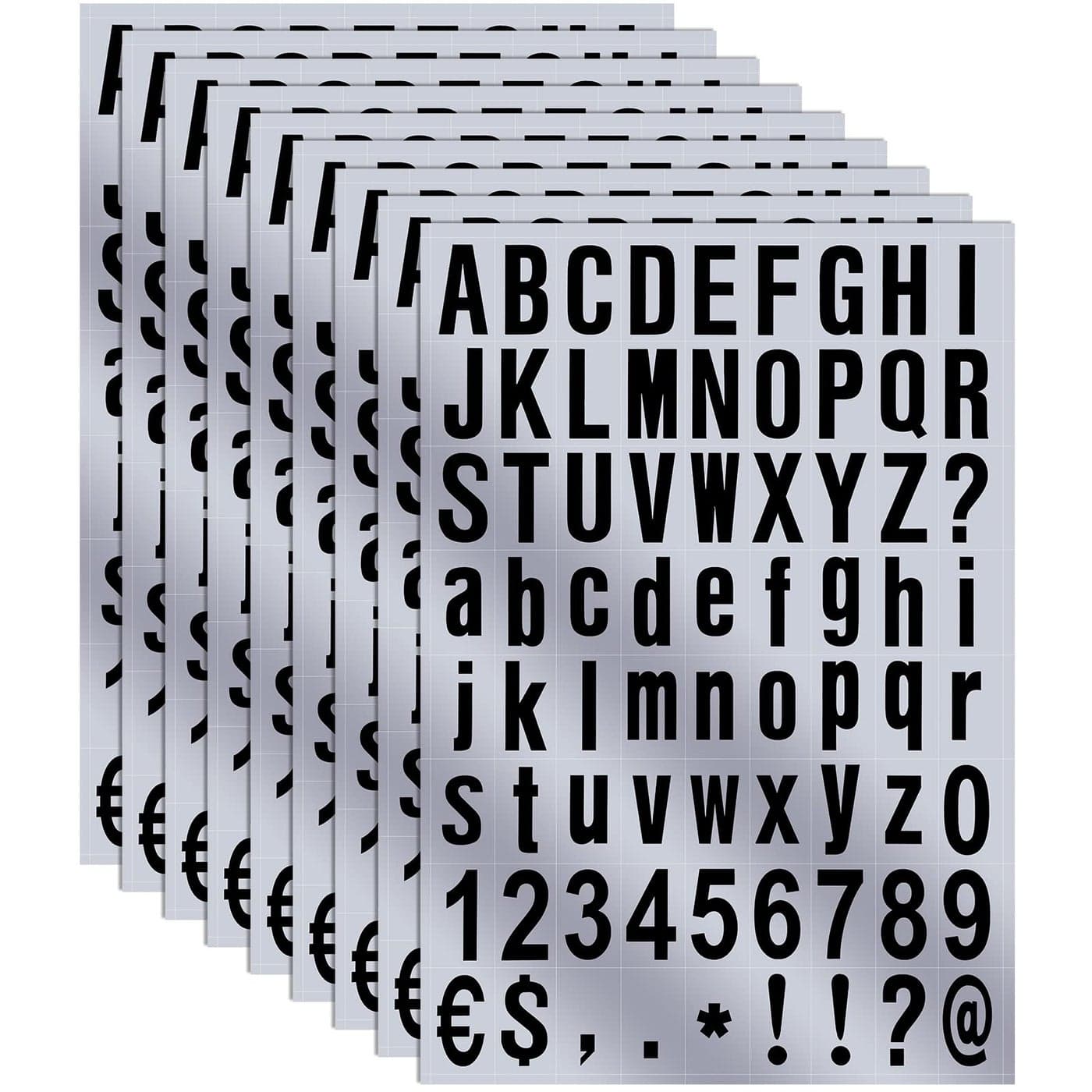 Zonon 8 Sheets Mailbox Numbers Sticker SelfAdhesive Vinyl Letters Numbers Kit for Mailbox Signs Window Door Cars Trucks Home Business Address1 InchBlack in Silver