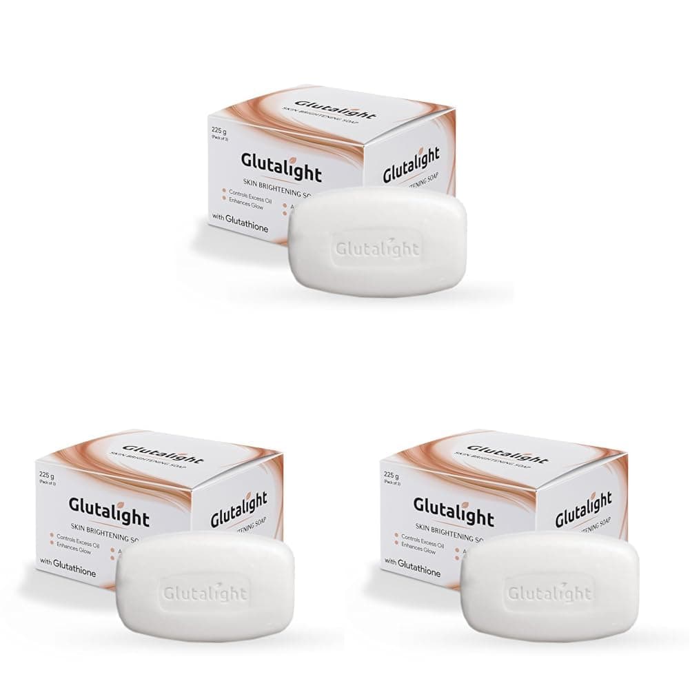 Glutalight Skin Lightening Soap with 1 Glutathione Reduces Dark spots Age Marks for Skin Brightening 75GM Pack of 9