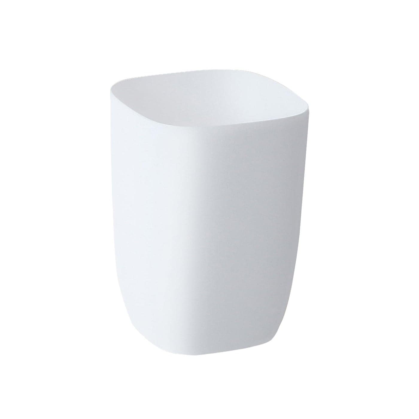 mingol Bathroom Trash Can Small Garbage Can for Bedroom Living Room Kitchen Slim Cute Plastic Waste Basket for Office 7L Matt White