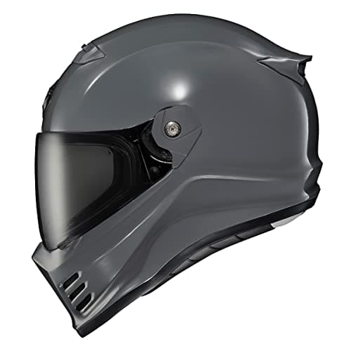 ScorpionEXO Covert FX Full Face Adult Motorcycle Helmet Street Fighter Style - Bluetooth Ready Speaker Pockets DOT ECE Solid (Cement Grey - 3X-Large)