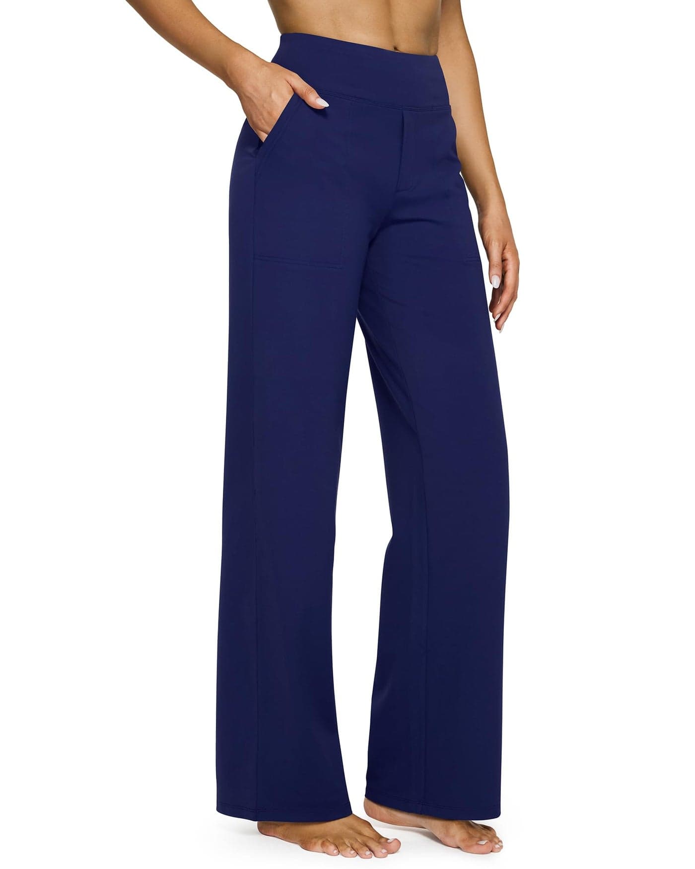 G4Free Yoga Pants Women High Waisted Wide Leg Leggings Casual Lounge Sweatpants Workout Travel Outfit Women Clothing(Royal Blue,L,31")