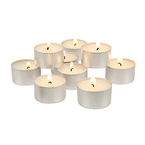 Stonebriar Unscented Long Burning White Tealight Candles, Bulk Pack, 6-7 Hour Burn Time, Smokeless Tealights for Parties, Weddings, Home, 200 Count