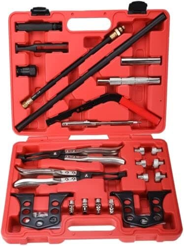 8MILELAKE Valve Spring Compressor Universal Car Engine Overhead Valve Spring Compressor Stem Seal Remover Installer Tool Kit