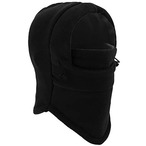 YQXCC Kids Winter Hats Balaclava Ski Mask Windproof Warm Adjustable with Fleece Lining Hat for Boys Girls Black