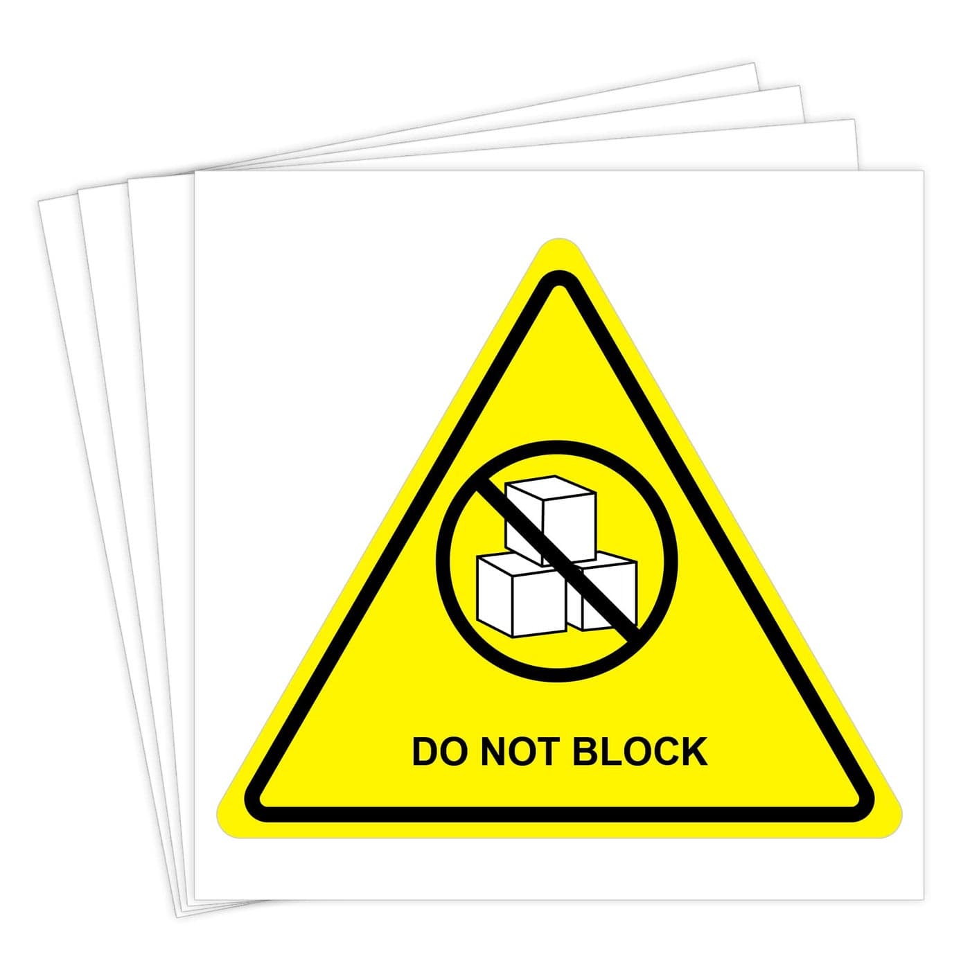 dealzEpic Do Not Block Sign Stickers Selfadhesive Peel and Stick Vinyl Label Pack of 4 Pcs