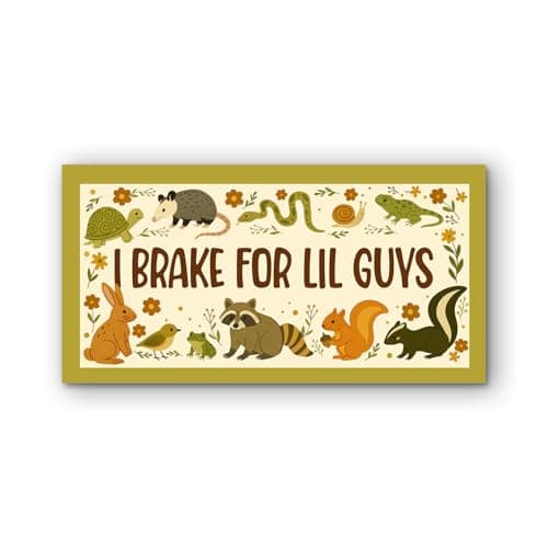 VOTANTA 75x375 I Brake for Lil Guys Bumper Sticker Funny Animals Lover Saying Decals Gifts for Car Truck Windows