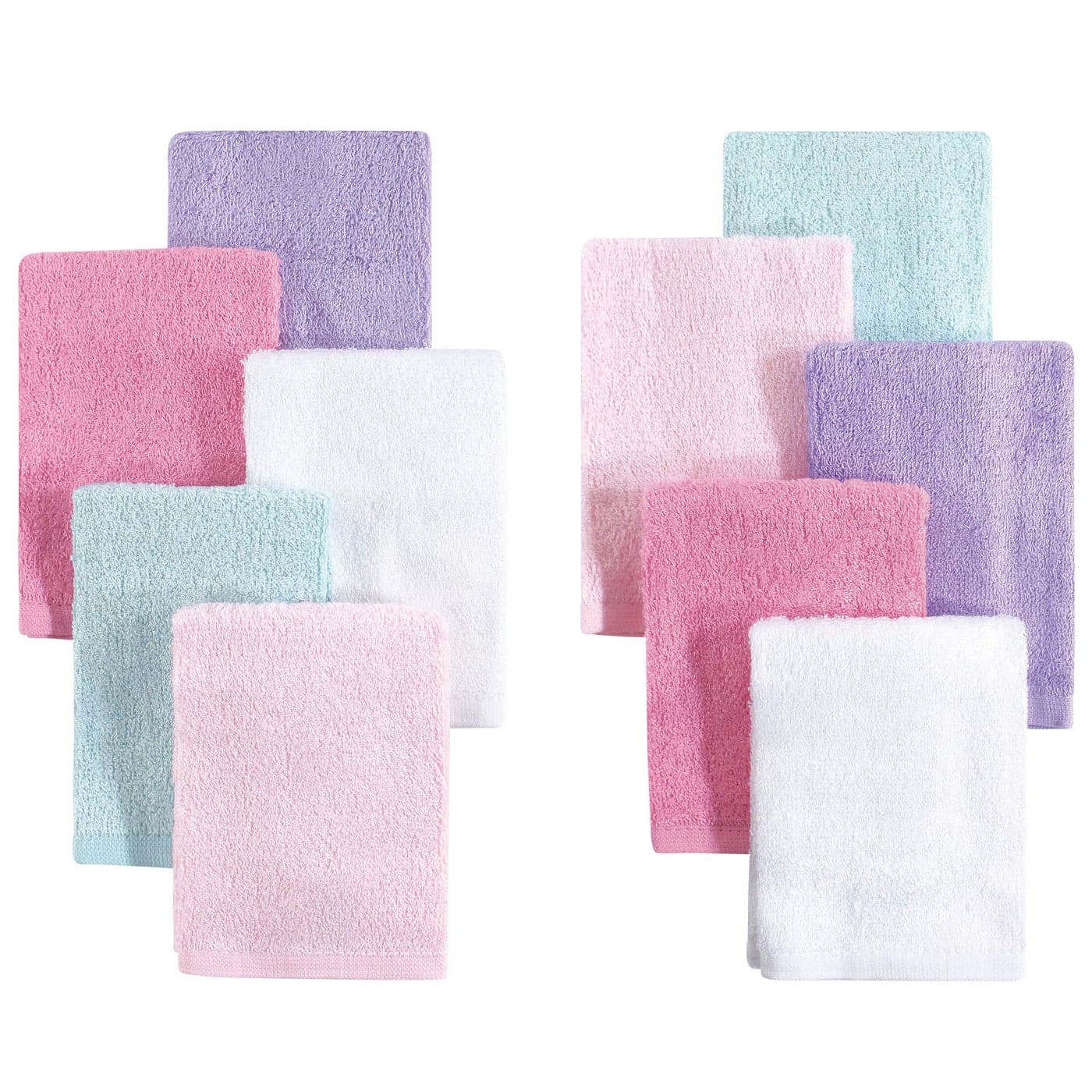Little Treasure Unisex Baby Rayon from Bamboo Luxurious Washcloths Pink Lilac 10Pack One Size