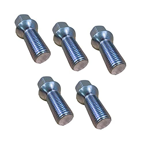 DASPARTS WHT002437, 8D0601139A, 8D0601139D, WHT001812 Wheel Lug Bolt Stud M14 x1.5x27 Overal Length 48mm 17mm Hex for VW for Audi A3, A4, A4 Quattro, A6, A6 Quattro, Beetle, Eos, & More (Pack of 5)