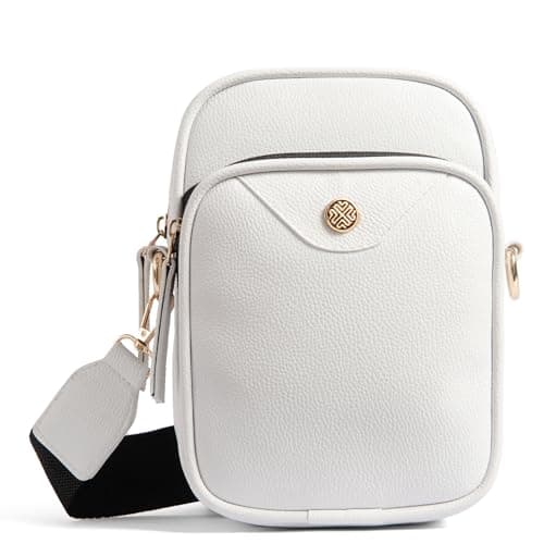 SACCI MUCCI Minimucci Travel Medium Faux Leather Crossbody Bag (White)