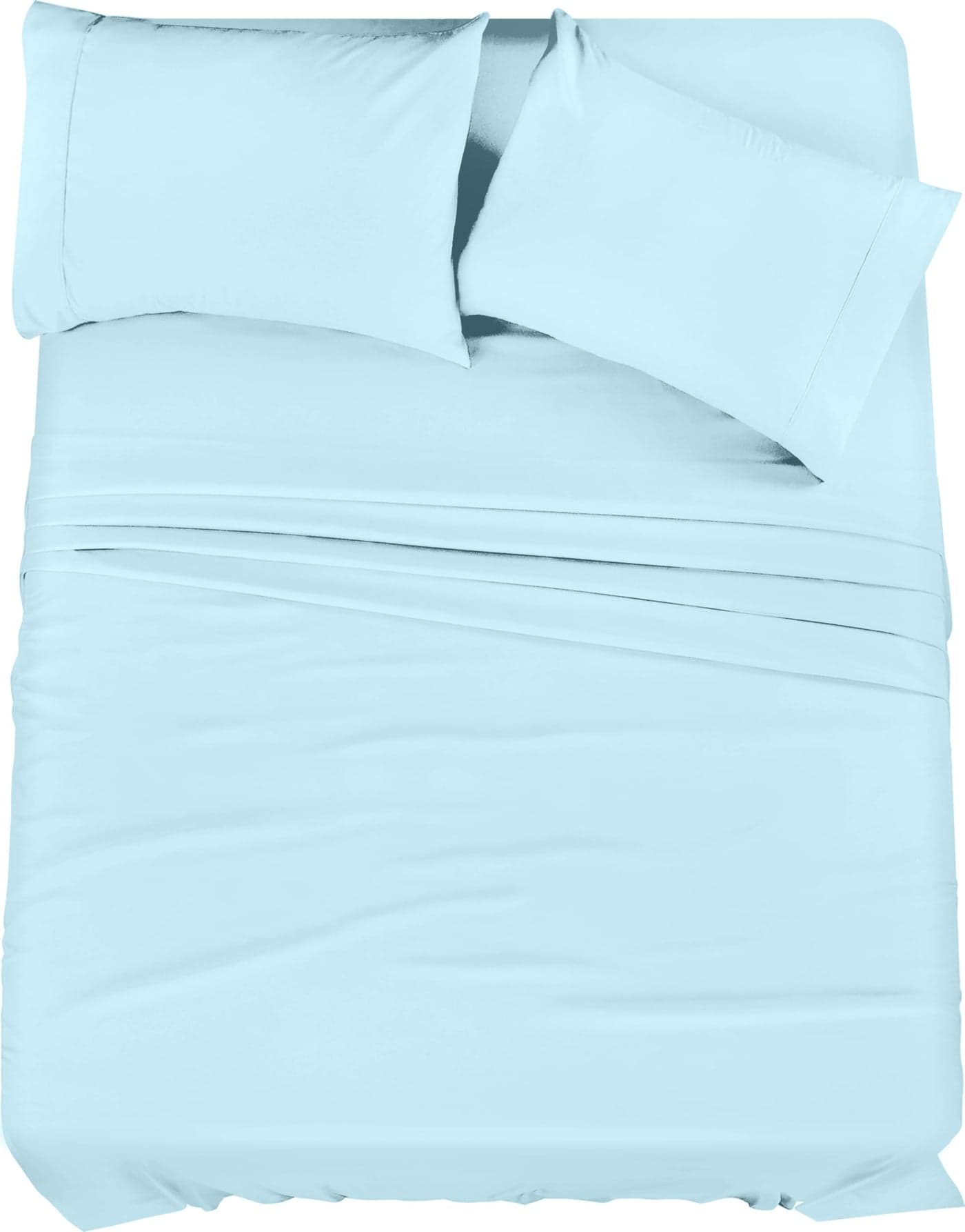 Utopia Bedding Queen Bed Sheets Set 4 Piece Bedding Brushed Microfiber Shrinkage and Fade Resistant Easy Care Queen Ice Blue