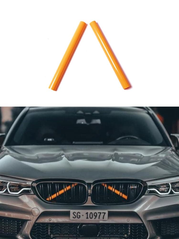 BETTERHUMZ Grille Insert Trims for BMW F20 F21 F30 F32 F34 F36 3 4 Series M Sport Style MPerformance Grill Strips Accessories Orange