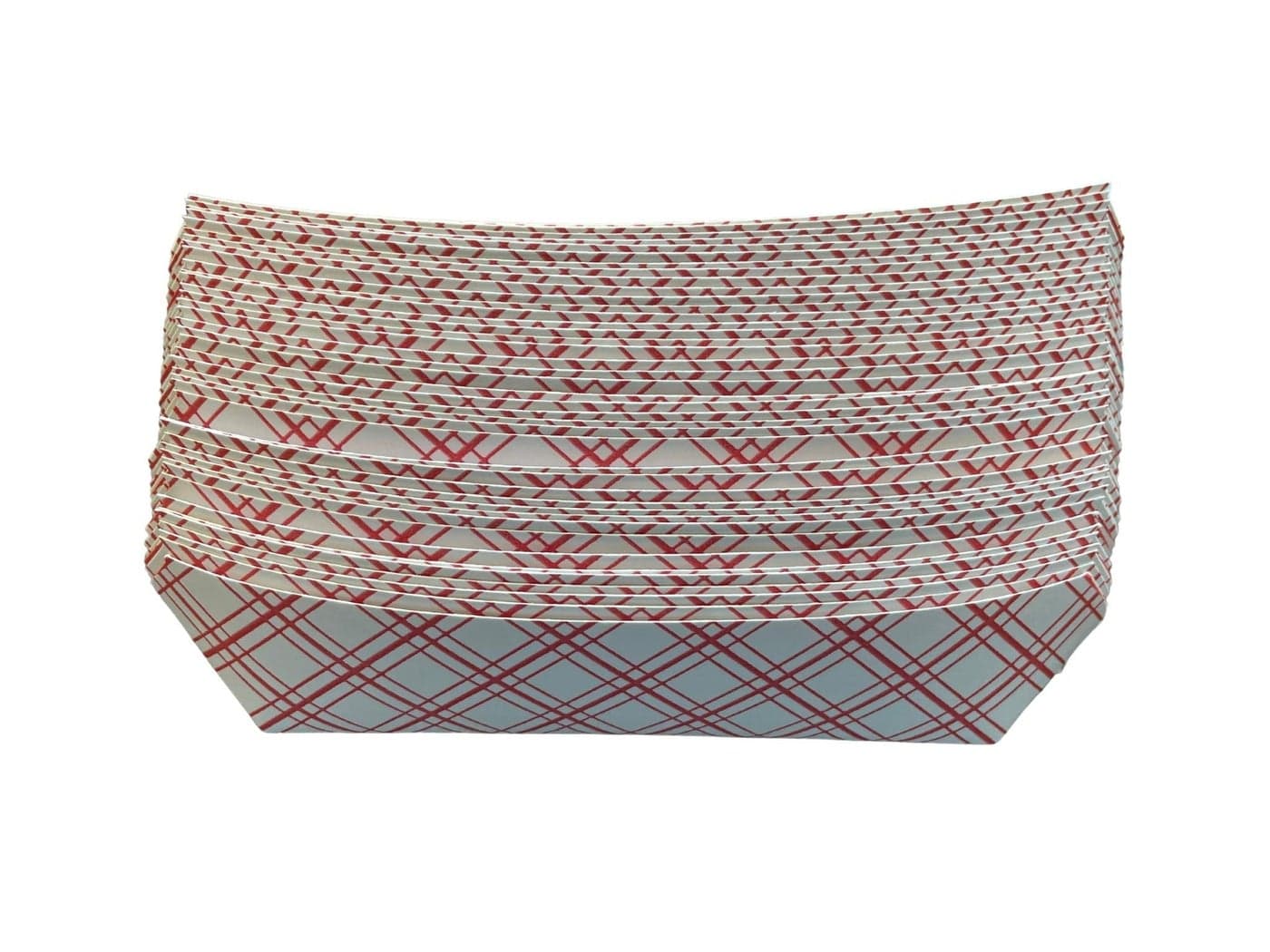 Cardboard Hot Dog Trays 7 Inch Red Check for Carnivals Parties Cookouts 24