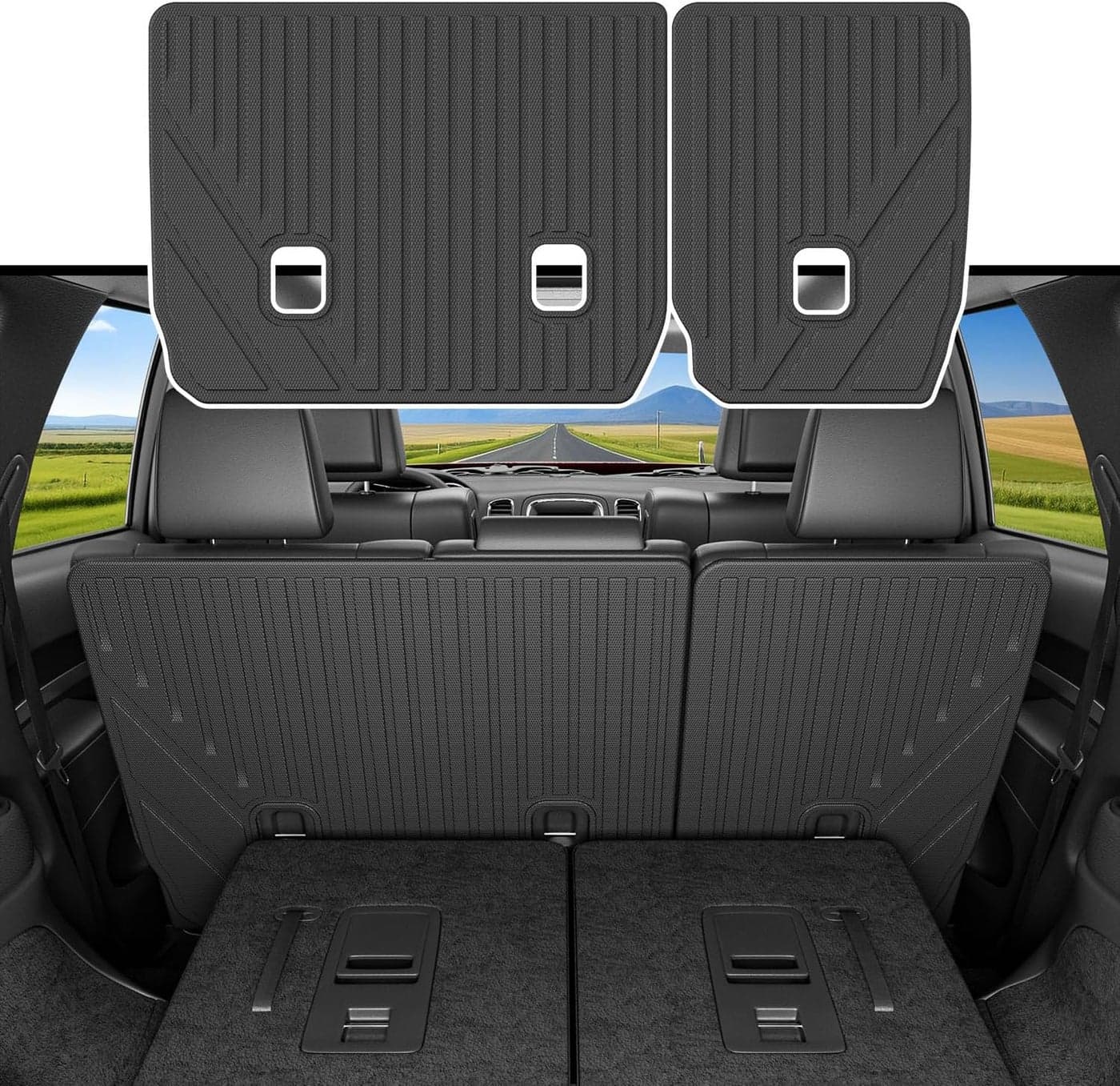 xipoqix 2nd Row Backrest Mat for 2016-2024 Dodge Durango - Seat Back Protector for 7 Seats