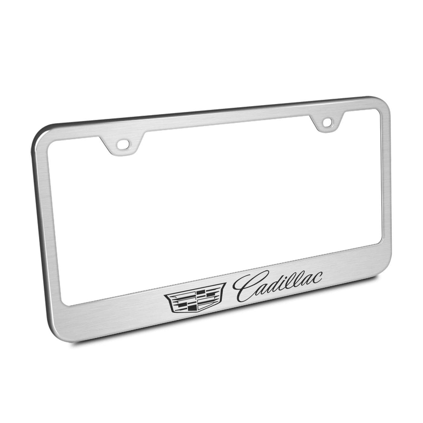 AuTomotive Gold Cadillac New Logo Laser Etched FrameBrushed