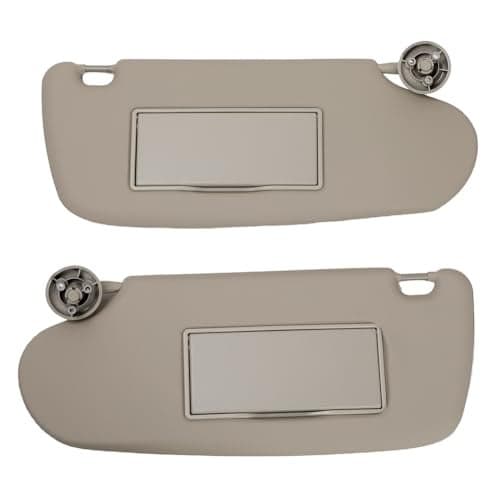 HIMIKI Left Driver & Right Passenger Side Sun Visor with Mirror Sunvisors Replacement for Ram 1500 2500 3500 2002 2003 2004 2005 2006 2007 2008 2009 02 03 04 05 06 07 08 09 Beige