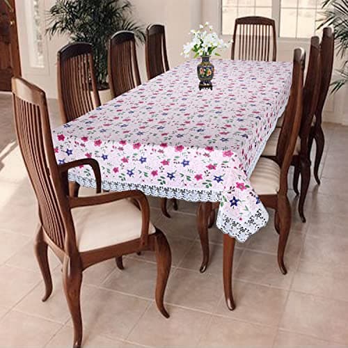 Homerz Premium 6-8 Seater Dining Table Cover, Waterproof and Dustproof (Red London, 60x90 inch- 6-8 Seater)