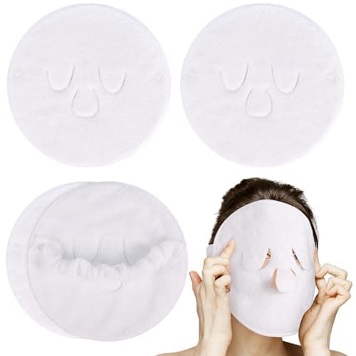 Face Steaming Towel 4 Pack Reusable Face Towel Cold Hot Compress Facial Steamer Moisturizing Beauty Skin Care Spa Towels for Women Girls Skin Face Care Beauty Salons