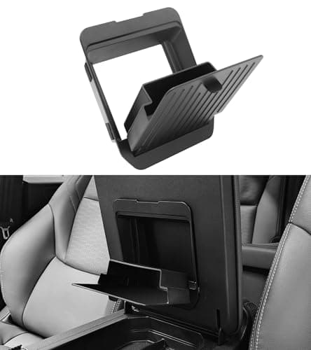 Armrest Hidden Storage Box Compatible with 2024 2025 2026 Toyota Land Cruiser 250 1958 Prado LC250 J250, Center Console Handrail Privacy Storage Box Organizer Tray Insert Interior Accessories (Black)