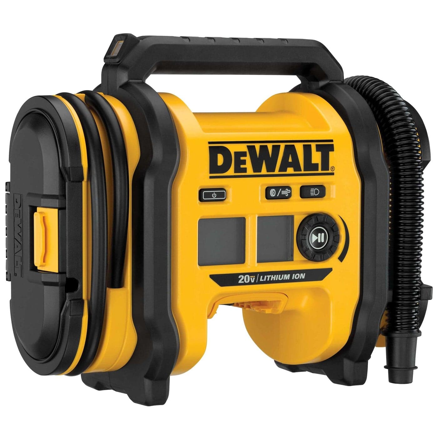 DEWALT Tire Inflator Portable Air Compressor 20V MAX Air Pump with Automatic Shut Off LED Light Tool Only DCC020IB