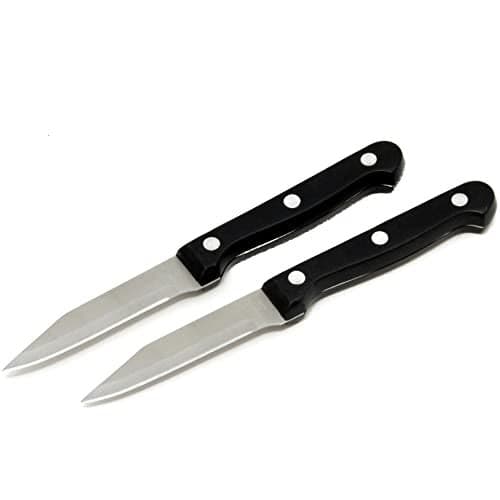 Chef Craft Select Paring Knives, 9.5 inch 2 piece knife set, Stainless Steel/Black