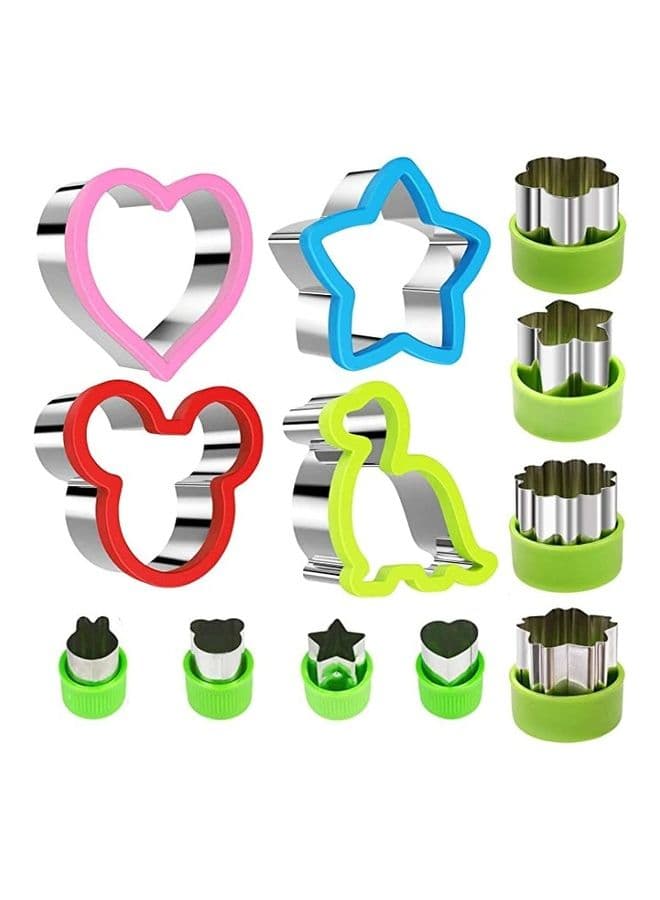 Diffrent Shapes Sandwich, Cookie And Vegetable Cutters Mold For Kids Multicolour 50grams