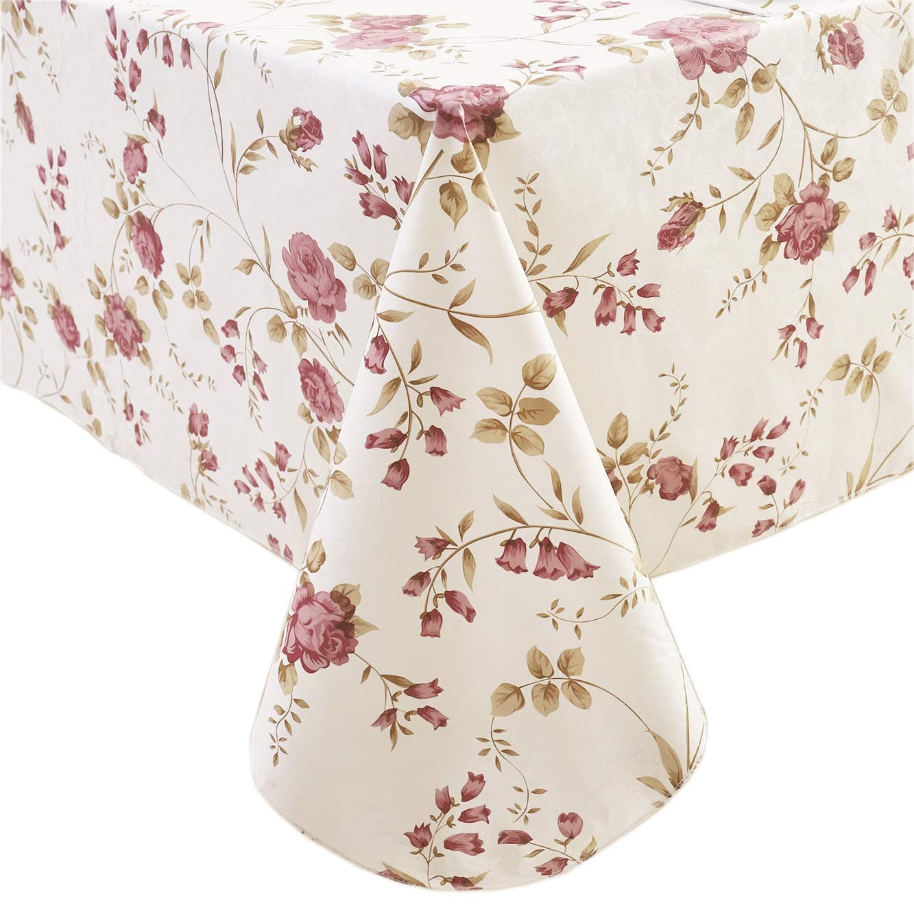 Heavy Duty Vinyl Tablecloth with Flannel Backing Waterproof OilProof Plastic Table Cloth StainResistant Wipeable Rectangle or Square Table Cover for Indoor and Outdoor Flowers 60X102 Inch