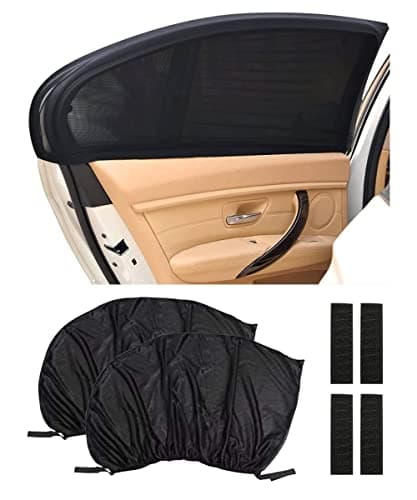 ESEWALAS Car Window ShadesCar Window CoversAdjustable Elastic Fabric Sun Shade for Automotive Heat and UV ProtectionBreathable Mesh Windows ScreenFits Most CarsSedansSUVsMPVsPickupTruck