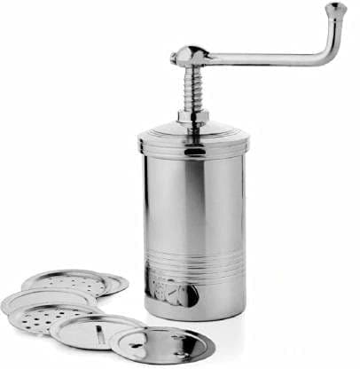 DiBha® Heavy Quality Stainless Steel Sev/Farsan/Namkeen/ChurosKitchen Press with stainsteel 6 Different jalies
