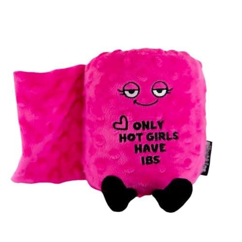 Punchkins Toilet Roll Plushie Only Hot Girls Have IBS Silly Toilet Paper Plush Gift for Best Friend Cute Sassy Plush Toy for Gifting