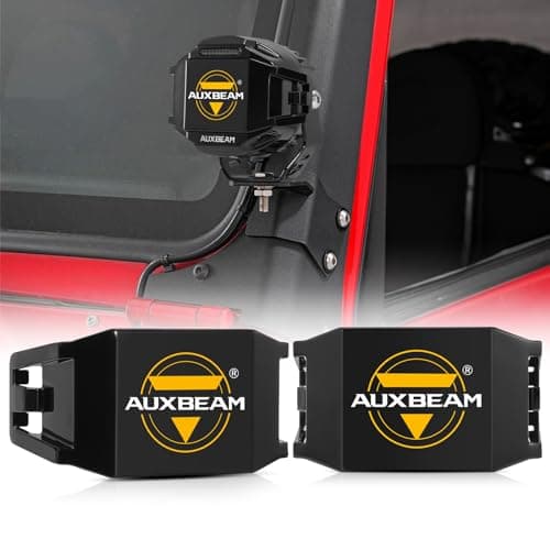 Auxbeam 4 Inch Black LED Pod Covers, V-MAX Series Off Road Side Shooter Protective Covers Lens Mask, PC Cube Pods Driving Work Lights Cover Light Bar for Trucks SUV ATV UTV (Fit for ZD000849/ZD000850)