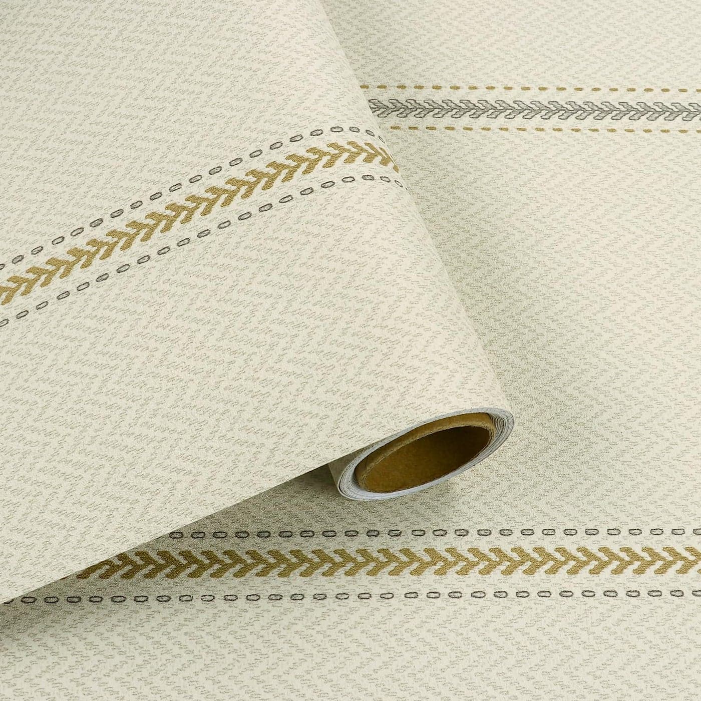 VaryFloral Beige Stripe Grasscloth Wallpaper Boho Textured Removable Peel and Stick Contact Paper Faux Grasscloth Fabric Wall Covering Paper Vinyl Roll for Bedroom Living Room Cabinets 118x118