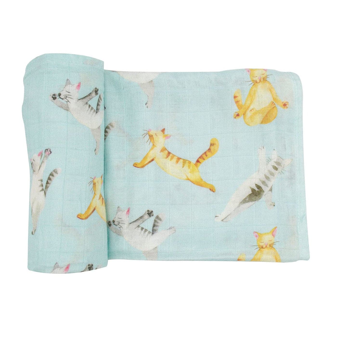 immispace Ultra Soft Swaddle Blanket Muslin Blankets for Girls Boys Newborns Infants Gifts 30 Organic Cotton 70 Rayon Large 47 x 47 Machine Washable Yoga Cat