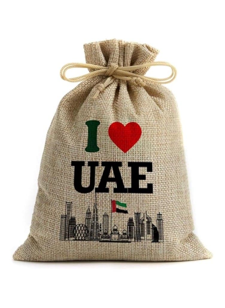 UAE National Day Gift Bags - Set Of 12 Jute Bags - Celebrate Flag Day Accessories