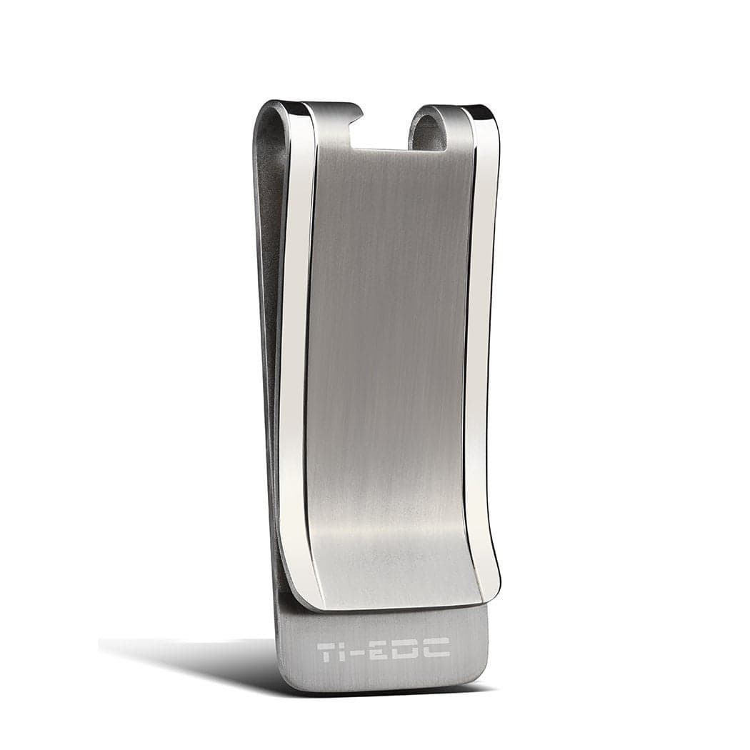 TI-EDC Titanium Slim Cash Money Clip for Men Wallet Credit Card Holder and Bottle Opener for Him Christmas