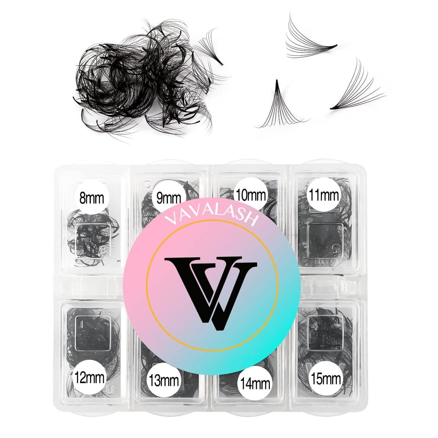 VAVALASH 600 Fans Premade Fans Eyelash Extensions 5D 6D 7D 8D 10D 12D 14D 16D 24D Premade Lash Fans 815mm Mixed Length Promade Loose Fans Thin Base Premade Volume Lash Extension10D007C815mm