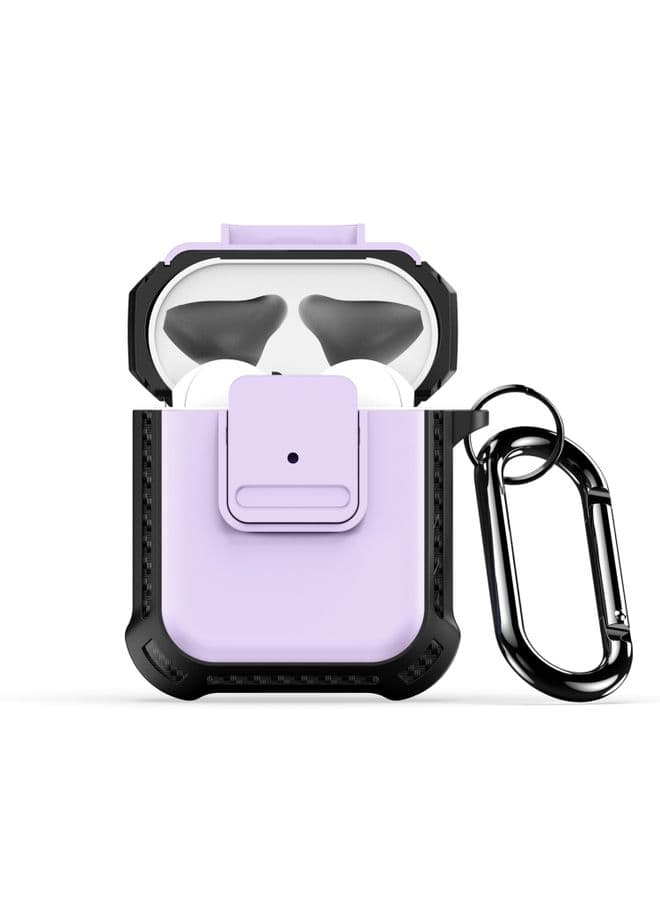 Case Cover For AirPods 2 / 1 DUX DUCIS PECG Series Earbuds Box Protective Case Purple