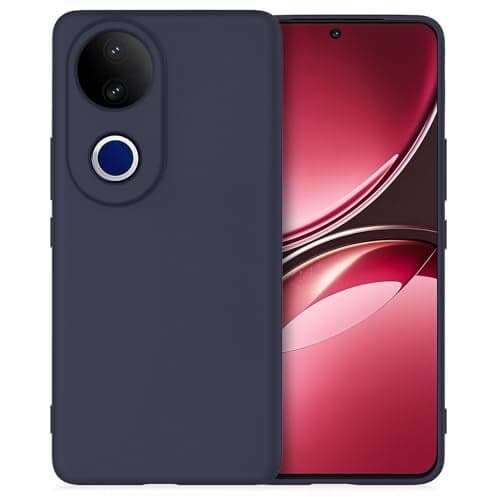 DIZORO Microfiber Candy Back Cover Case for iQOO Z10R 5G / Vivo V50 / V50e 5G / Vivo T4R 5G Soft Silicone Rubberized Case with Camera Protection (TPU, Navy)