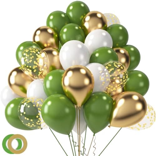 LovesTown 60PCS Sage Green Balloon Garland Kit Balloon Arch Kit Metallic Latex Balloons for Wedding Engagement Birthday Party Decorations