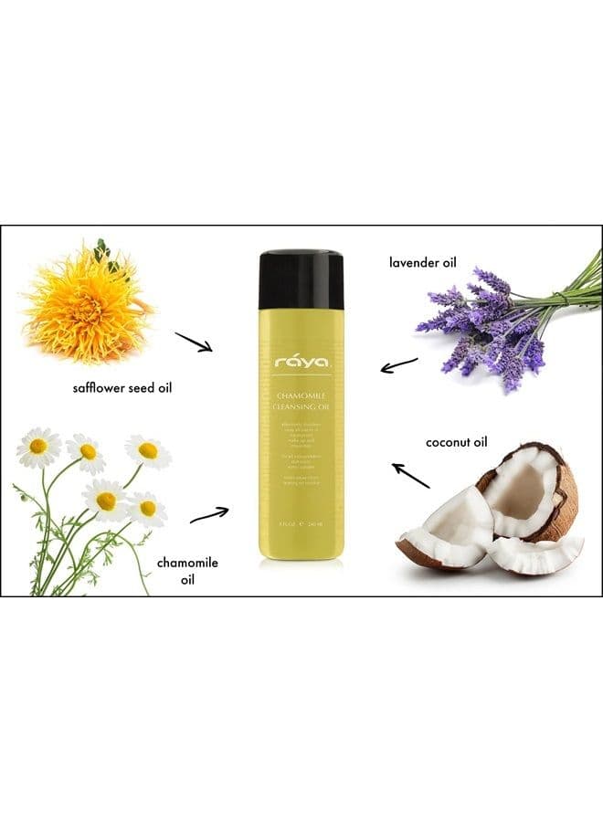 Chamomile Facial Cleansing Oil (154) | Natural and Organic, Water-Soluble Oil Cleanser and Water-Proof Make-Up Remover For All Skin | Made With Chamomile and Lavender Oils