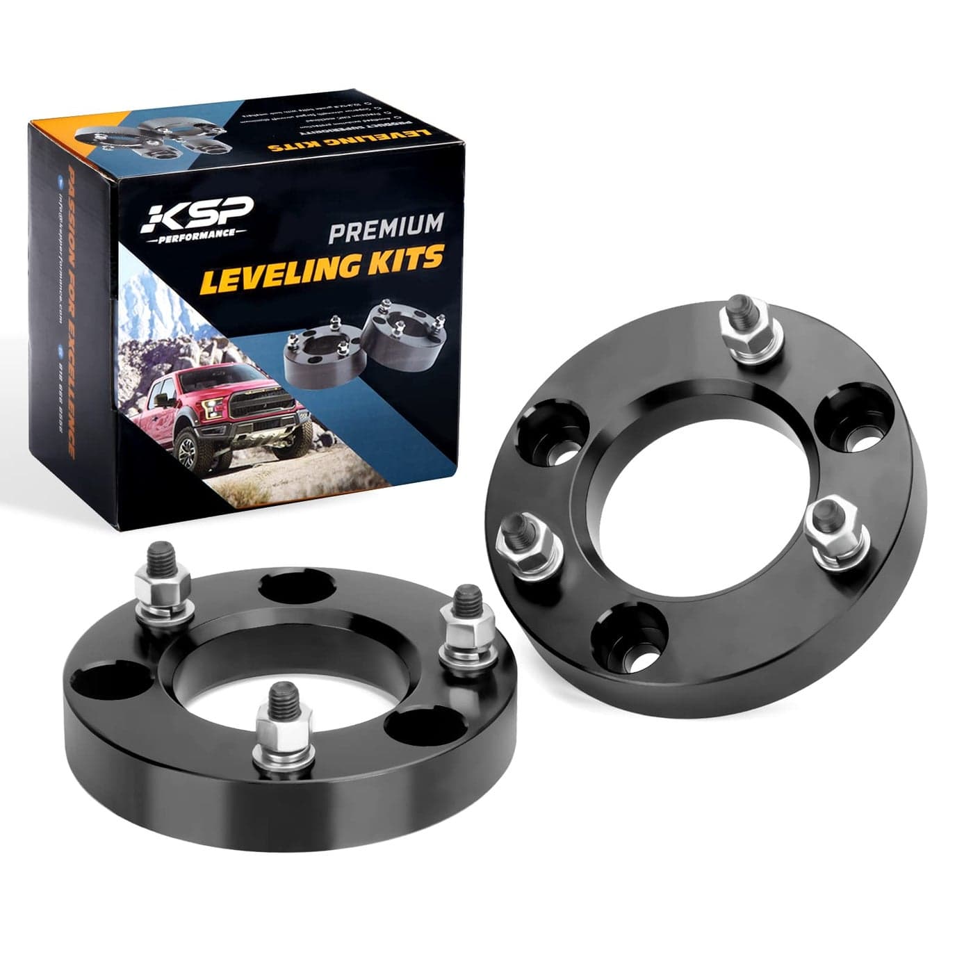 KSP 15 F150 Leveling Kits 15in Front Strut Spacers Compatible with F150 20042025 Expedition 20032018 20052008 Lincoln Mark LT 112inch Suspension Level Kit Package of 2pcs Black