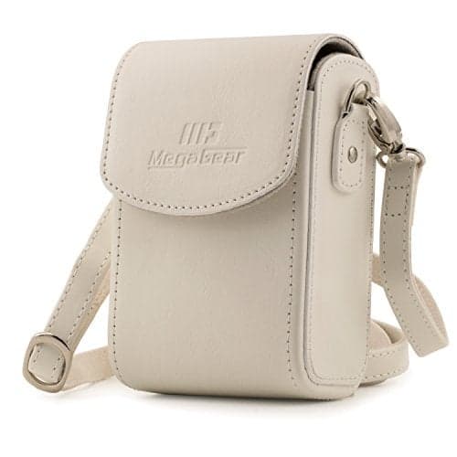Mega Gear MG1416 Canon PowerShot G7 X Mark II G7 X Leather Camera Case with Strap PU Leather White