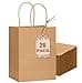 qiqee 26Packs Brown Gift Bags with Handles Bulk 83x3x 6 Small Size Kraft Paper Bags Multiple Uses Small Size