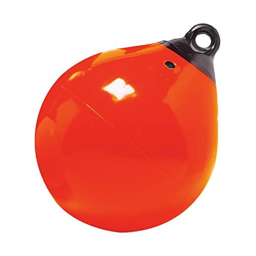 Taylor Made Products 61140 Tuff End Inflatable Vinyl Boat Buoy, Orange, 9 inch Diameter