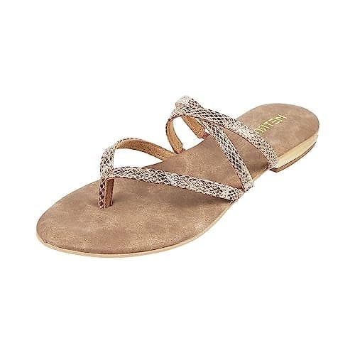 Metro Women Brown Flat Fashion Chapppal UK/4 EU/37 (32-438)