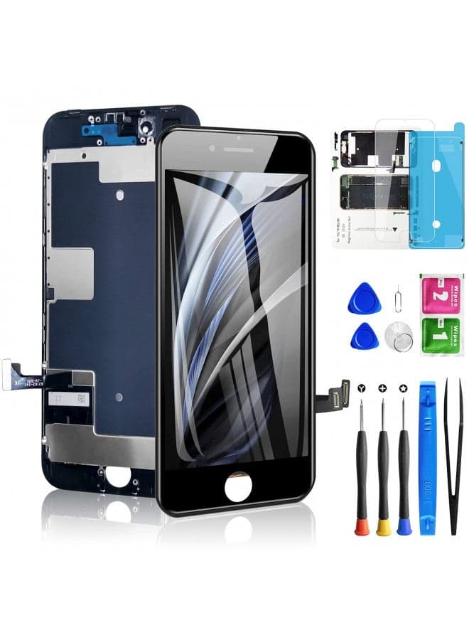 Diykitpl for iPhone 8/ SE 2020 2nd Generation Screen Replacement Black, LCD Touch Screen Digitizer with Repair Tools for A2275, A2298, A2296 with Waterproof Seal+Repair Tools+Screen Protector