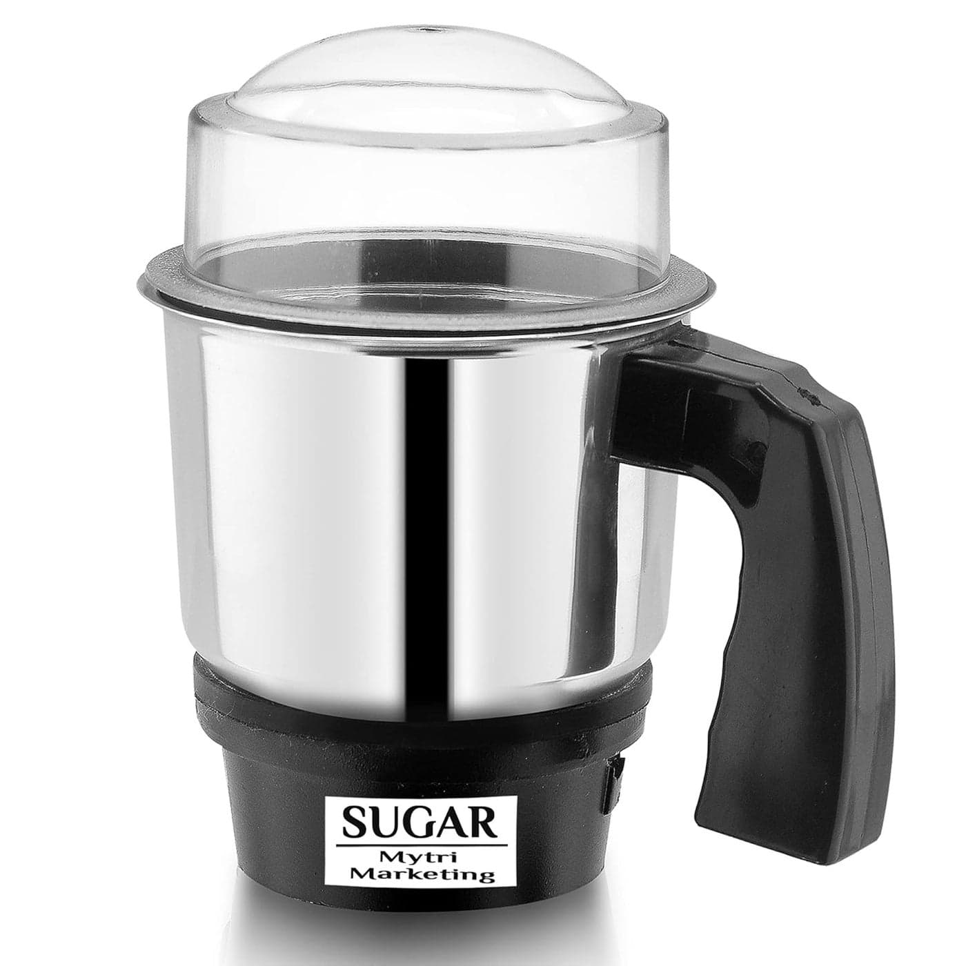 Sugar Chutney Jar with Lid for Mixer Grinder 350ML Stainless Steel Material Silver 1Pc MA01