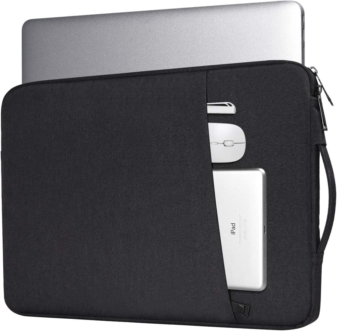 Saco Laptop Sleeve for 15.6 Inch – Slim Shockproof Case with Zipper Pocket, Protective Travel Laptop Bag for MacBook Air/Pro, HP, Dell, Lenovo, Acer – Black