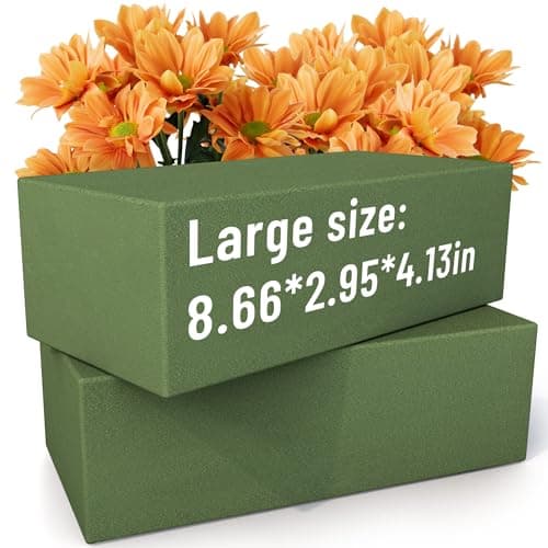 Max Shape Floral Foam Blocks Large 9 InchPack 2 of Wet Floral Foam BricksFlower Foam for Artificial Flowers and Wedding Holiday Decorations 2