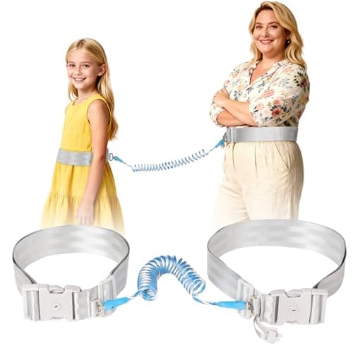 JXM Safety Waist Harness for Active Child Hands Free Walking Leash with Lock for Autism Secure Waist Belt for Special Needs ADHD Autistic Kids Adjustable Elopement Tether with Key Plus Size